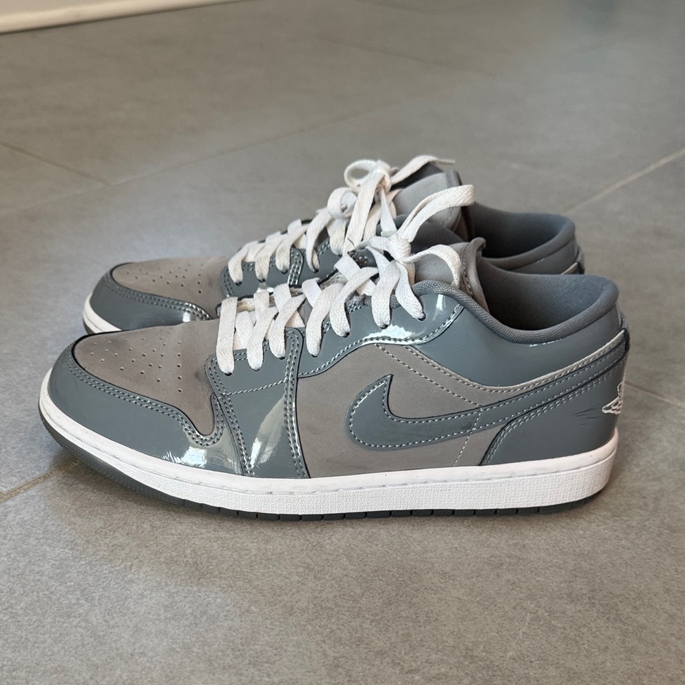 Nike Gray and White Air Jordan’s Sneakers